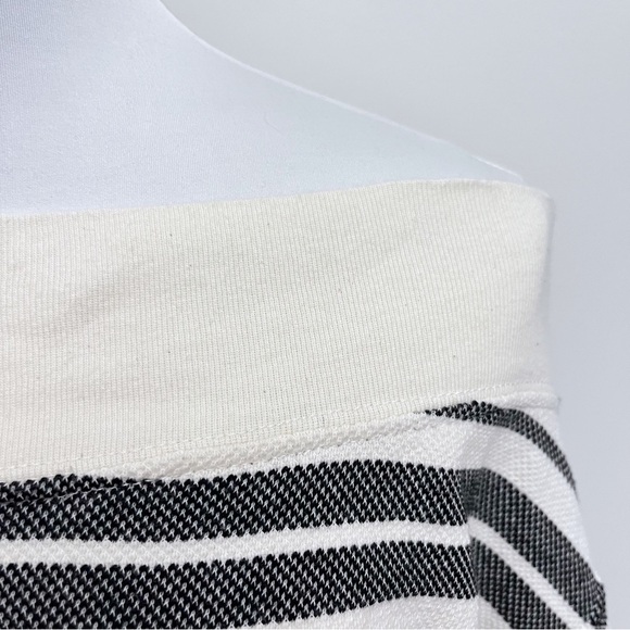 By Together Striped Raw Hem Slouchy Oversized Off The Shoulder Sweater Medium - Picture 5 of 9